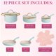 thumbnail image 3 of Set de Cocina Paris Hilton Epic Antiadherente de 12 Piezas Aqua, 3 of 7