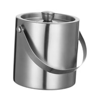 Magideal - Cubo De Hielo De Acero Inoxidable Bañera De Hielo De Bebidas Multifuncionales De Refrigeración Contenedor De Refrigeración Para El Recipiente De Enfri 1.6L