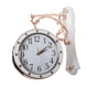 thumbnail image 2 of Reloj De Pared De Doble Cara Para Cumplea?os, Regalo, Sala De Estudio, Fiesta Al Aire Libre, Silencioso, Blanco, 2 of 5