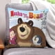 thumbnail image 1 of Masha y el Oso Fundas de almohada de terciopelo con tema, regalos de funda de almohada, decoración para el hogar, cojín de lanzar, regalo de cumpleaños para fans y parejas. 45cm x 45cm., 1 of 6