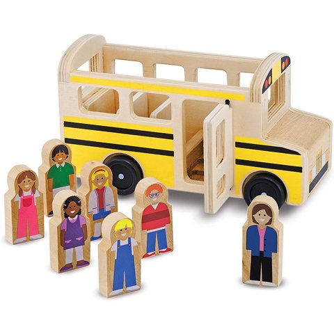 Autobús Escolar Melissa & Doug Juego De Madera 8 Piezas