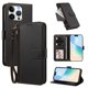 thumbnail image 2 of Funda con Billetera para [iPhone 16 Pro] con Bolsillo Zipper y Tarjetero Negro, 2 of 6