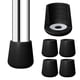 thumbnail image 1 of Tapones De Goma Para Patas De Silla 4 Piezas Negros 7 8 Pulgadas Con Metal, 1 of 7