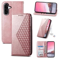 Funda Flip Foxdock Para Samsung Galaxy A56 , Estilo Billetera Con Diseño Rombo, Correa De Mano Y Soporte, Uso Diario