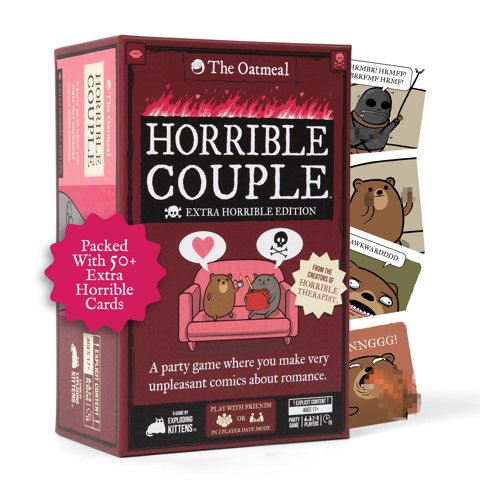 Juego De Fiesta Exploding Kittens Pareja Horrible Extra Horrible