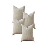 Genérico - Pack De 4 Fundas De Cojin Jacquard Cuadrille 45X45 Cm Blanco