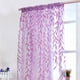 thumbnail image 5 of Paneles de ventana de voile bordado vintage con estampado de mimbre de 100 x 200 cm para dormitorio, morados, 5 of 8