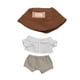 thumbnail image 1 of Conjunto De 3 Piezas De Camisa, Pantalones Cortos Y Sombrero Para Muñecas De 38 Cm, Regalos Para Niños, Color Verde, 1 of 3