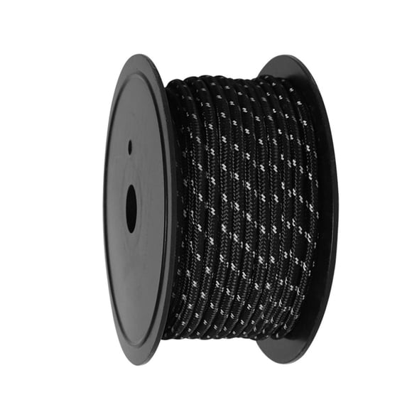 Cuerda De Carpa Reflectante De 30M Y 6mm Para Toldo De Viaje Al Aire Libre Guy Line Negro