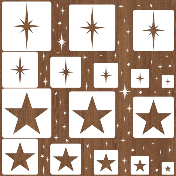 Juego de plantillas de estrellas Bsenhe 16 piezas