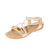 Sandalia Joyas Dorado Vía Franca