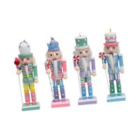 Bothyi - 4Pcs Nueces Muñecas Decoraciones De Figura De La Oficina Escritorio De Navidad