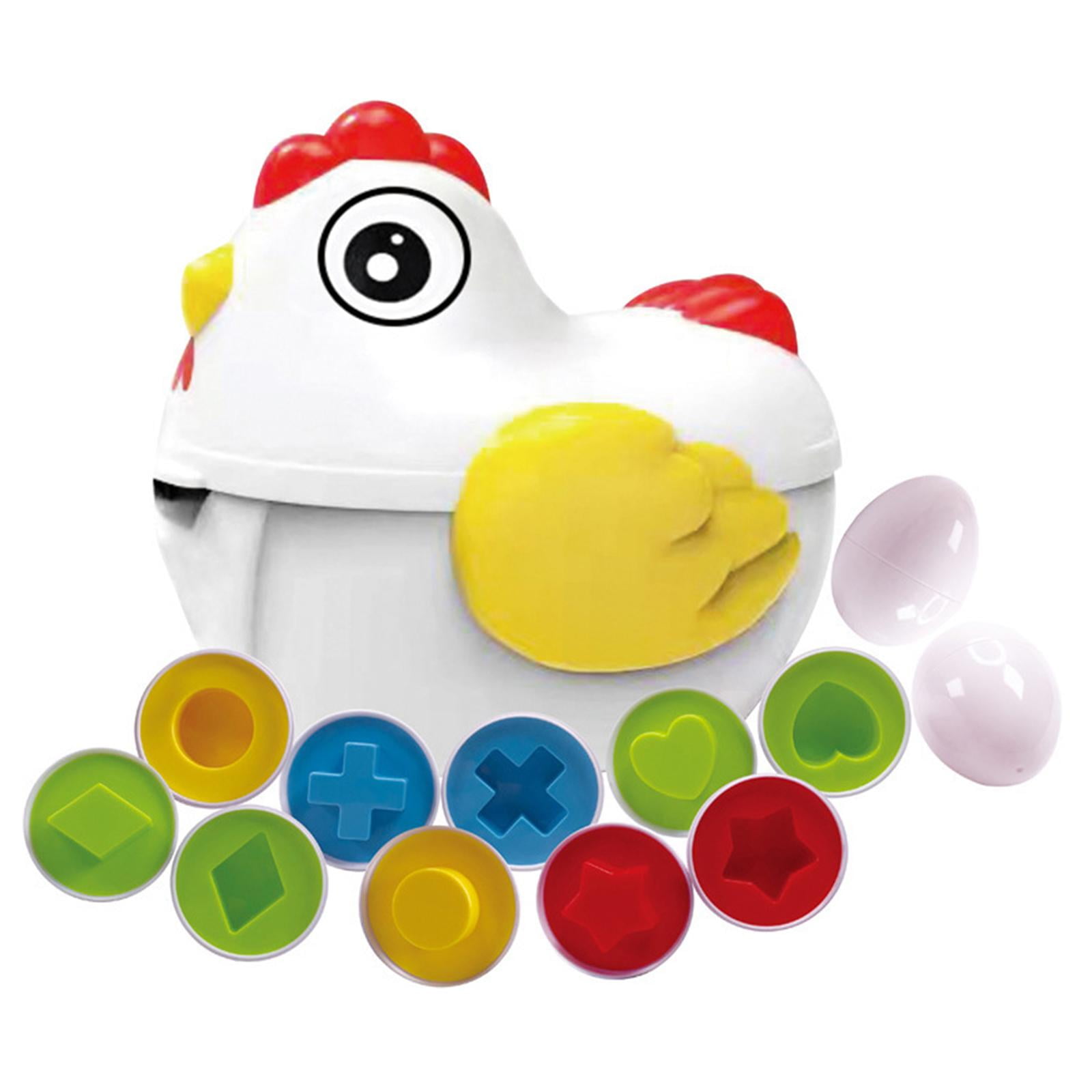 Bothyi - 12x Huevos De Juguete Que Combinan Formas Y Colores Para Favores De Fiesta Preescolar 18 Meses +