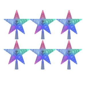Disparo - Set 6 Estrellas Punta Arbol Rgb A Pilas 15Cm Decoracion