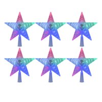 Disparo - Set 6 Estrellas Punta Arbol Rgb A Pilas 15Cm Decoracion