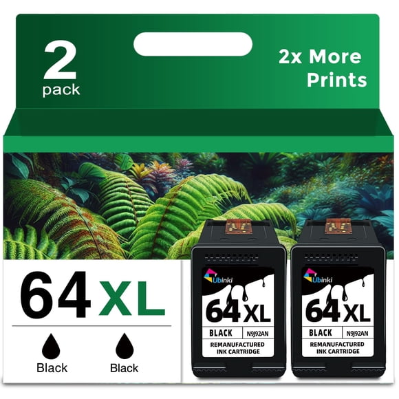 Cartuchos De Tinta 64xl Negros De Repuesto Para Hp 64