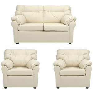 Muebles América - Living América 211 Cuero Sintético Beige