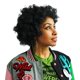thumbnail image 2 of Peluca de disfraz Seasonal Visions Warriors Afro negra para adultos, 2 of 6