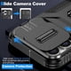 thumbnail image 3 of Funda Armada para iPhone 13 Pro Max con Tapa Deslizante y Soporte Magnético Giratorio Negro, 3 of 5