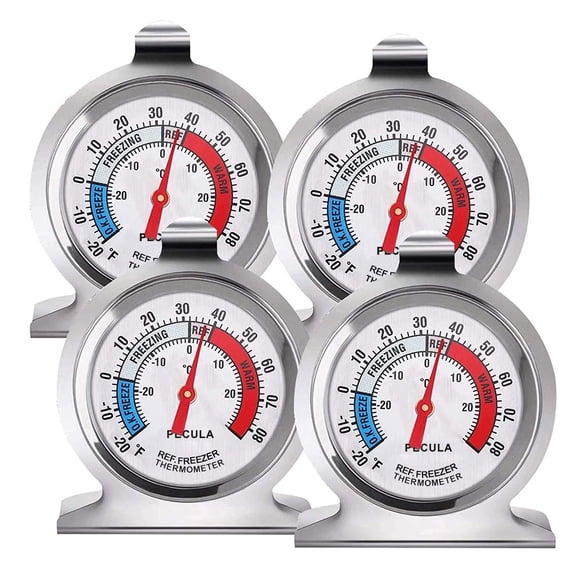 Termómetro para refrigerador PECULA -30-30 °C/-20-80 °F, paquete de 4