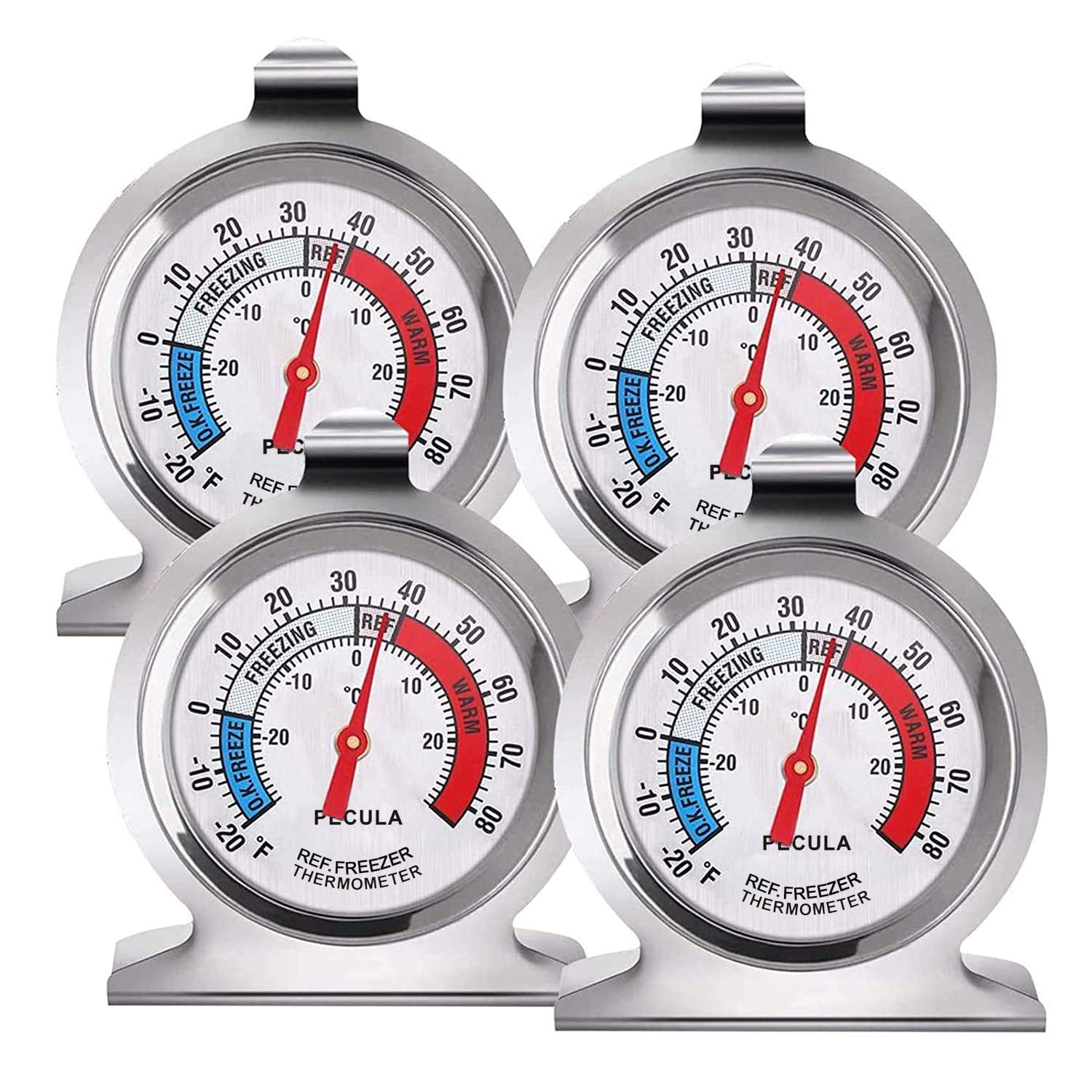 Termómetro Para Refrigerador Pecula -30-30 °c/-20-80 °f, Paquete De 4