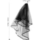 thumbnail image 2 of Velo de novia, 1 pieza, velo de novia negro corto, elegante, con cinta, para boda, con peine, accesorio de disfraz., 2 of 7