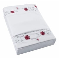 Sabana Andes Microfibra Bordada Frambuesa King