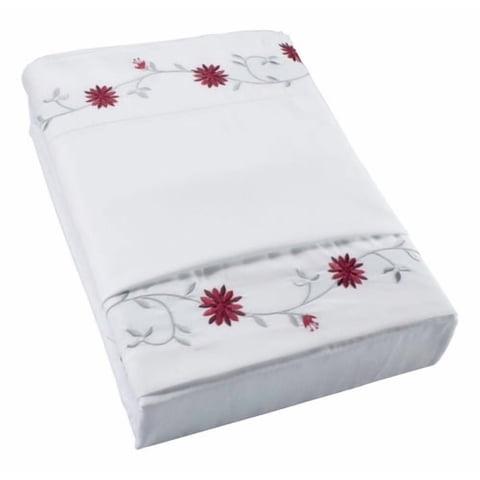 Sabana Andes Microfibra Bordada Frambuesa King