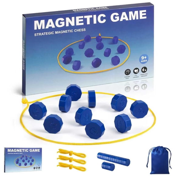 Juego de ajedrez magnético Loymoup con 28 piedras de viaje y bolsa de almacenamiento