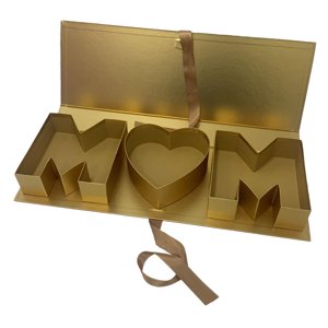 Bothyi - Mamá Carta En Forma De Caja De Flores Vacía Día De La Madre Para Celebraciones Aniversario Oro