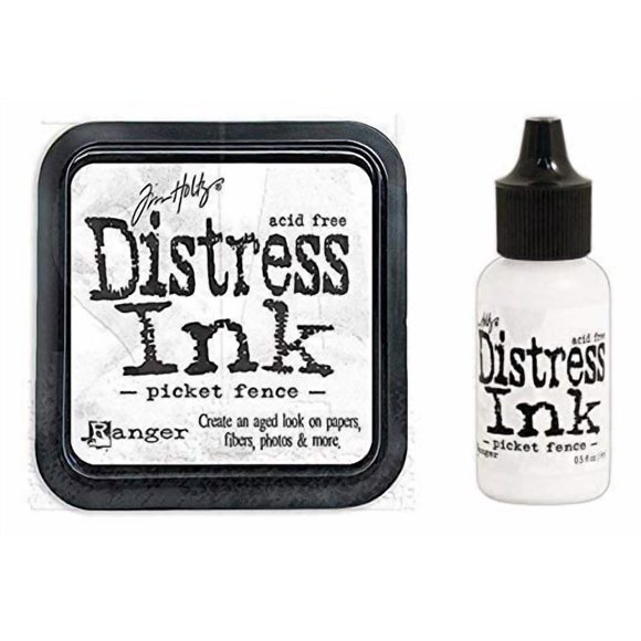 Paquete de almohadilla de tinta y recargador Ranger Tim Holtz Picket Fence