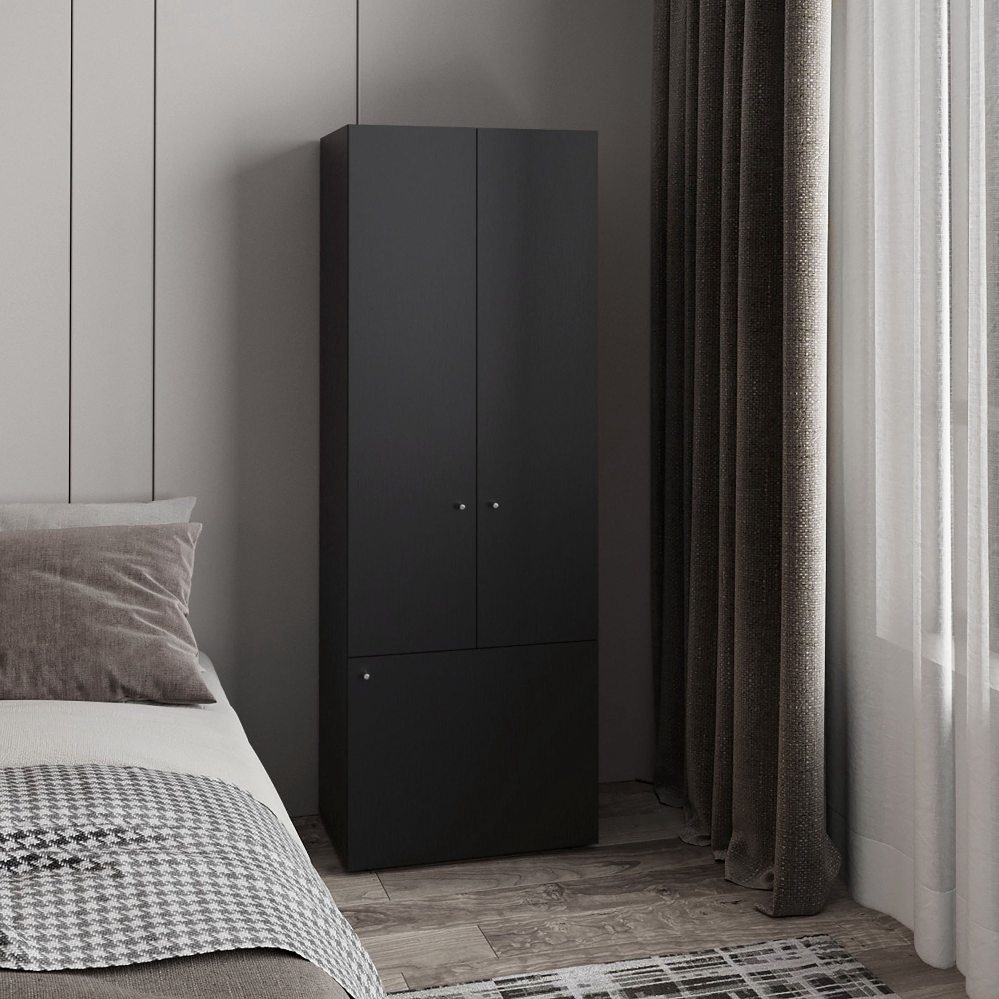 Closet 3 Puertas Tuhome 170x60x40,2 Cm Wengue