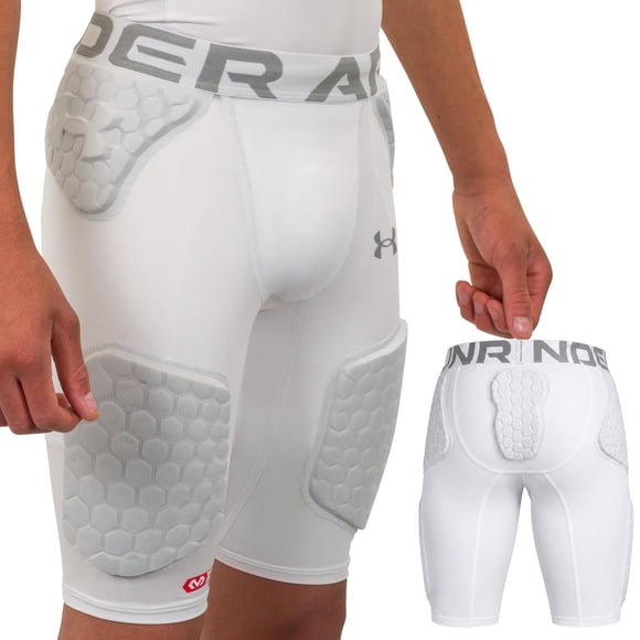Shorts Under Armour talla X-Large blanco, acolchados para fútbol americano