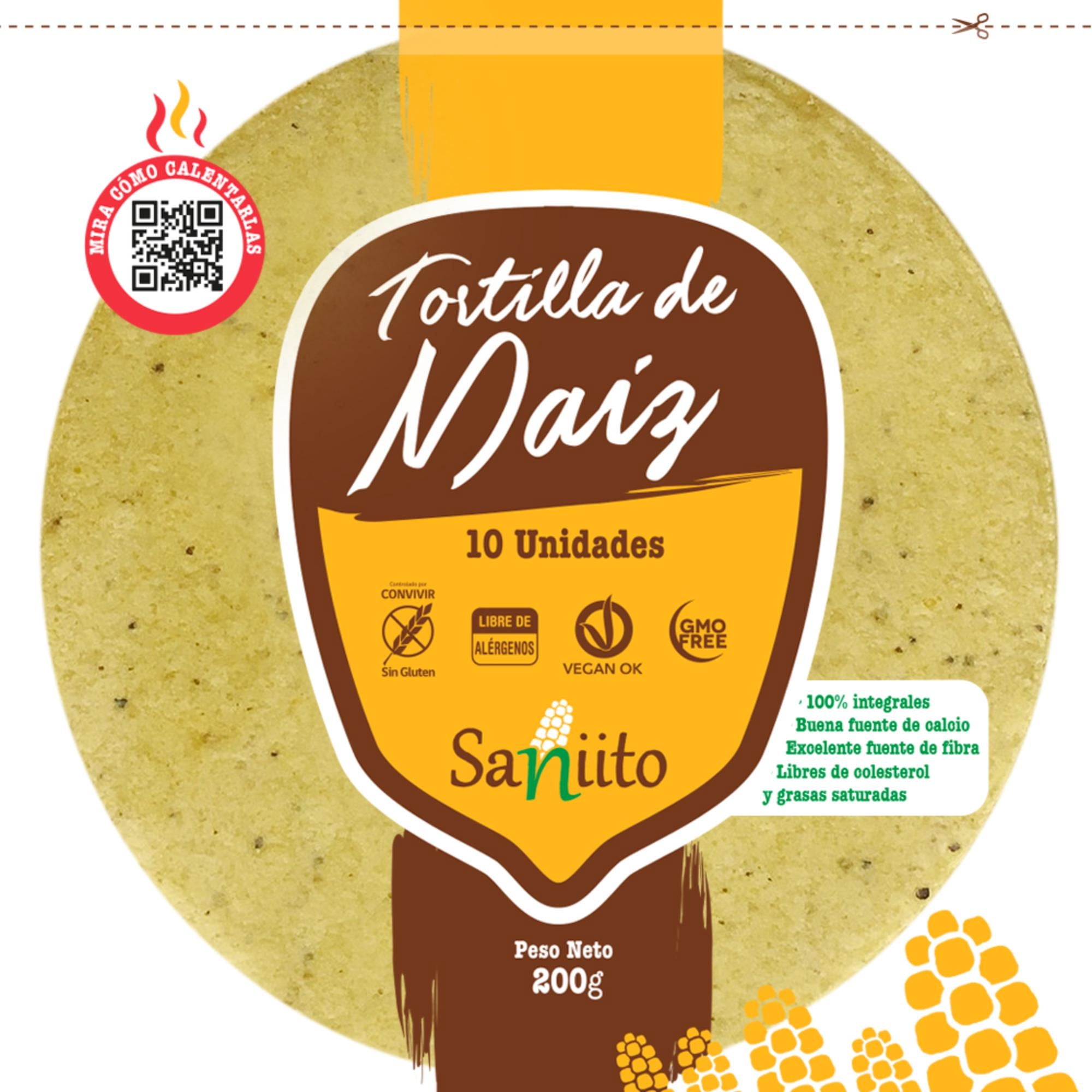 Tortilla De Maíz Sin Glúten 200 g Saniito