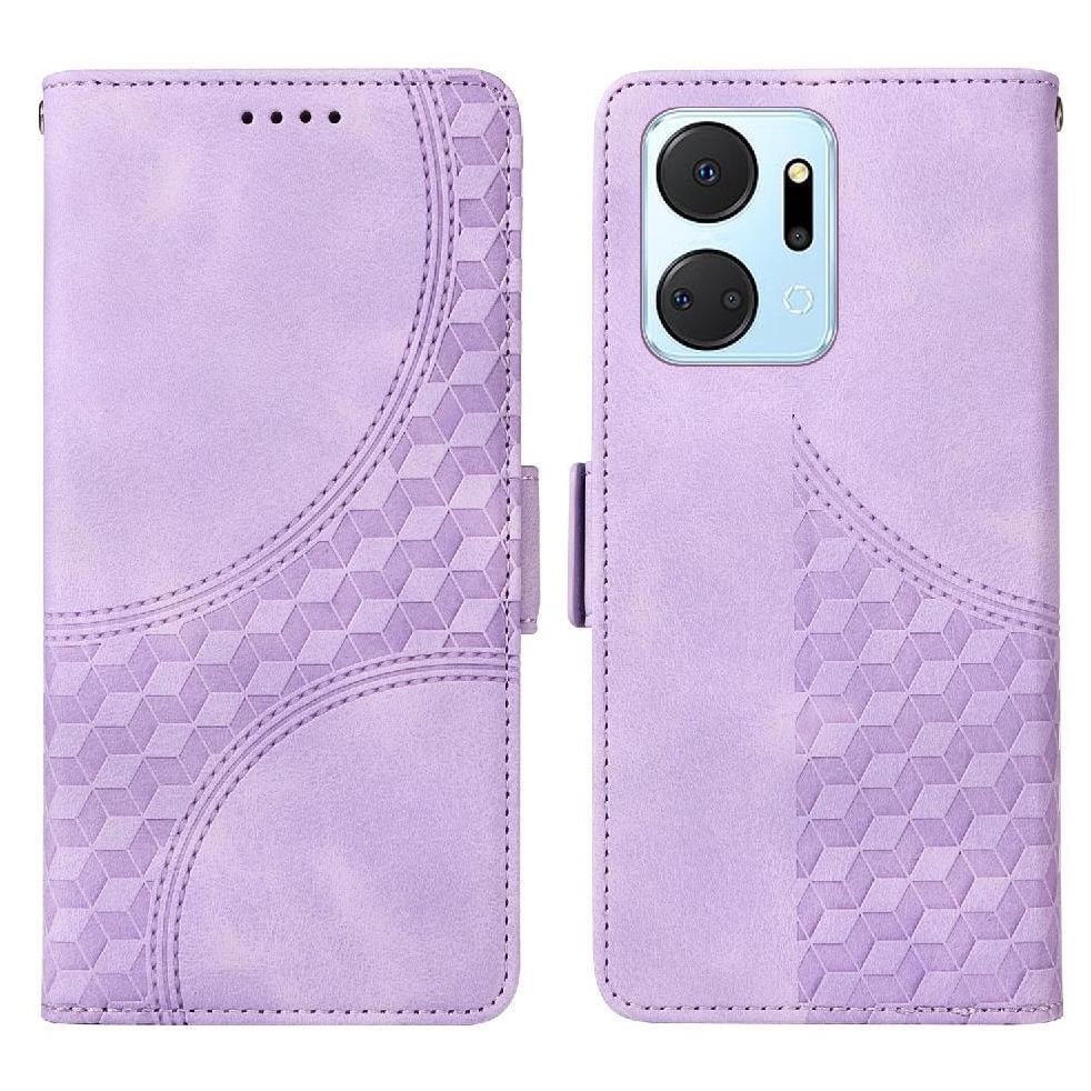 Carcasa Foxdock Honor X7a 4g De Cuero Pu, Diseño Acolchado Clásico, Protección Contra Caídas Y Rayones