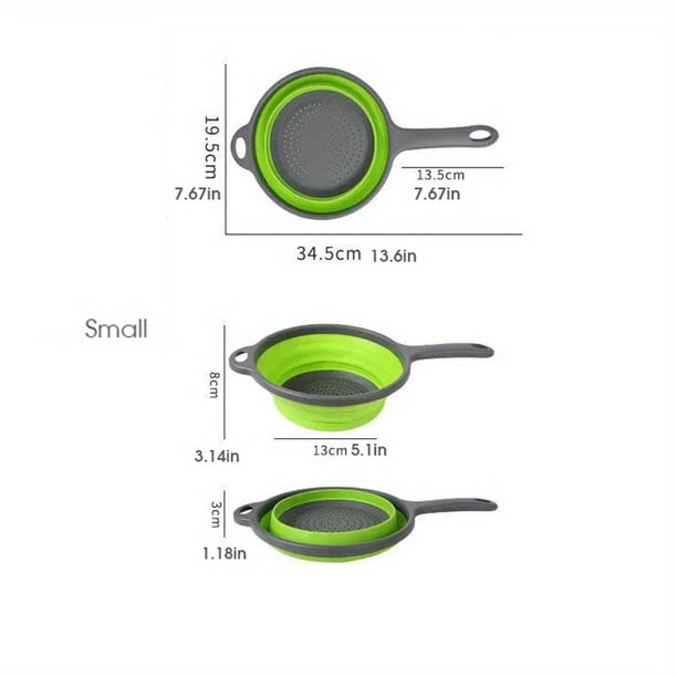 Rv Kitchen Drain Basin Folding Wash Basin With Handle Foldable Drain Basket Fruit Vegetable Basket Water Filter Basket RV Kitchen Interior Accessories