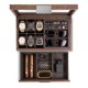 thumbnail image 4 of Caja de joyería Glenor de fibra de carbono marrón – Estuche para relojes, gemelos y gafas de sol, 4 of 6