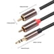 thumbnail image 2 of 3.5mm To 2 RCA Audio Cable 50 Ft,Yeung Qee Nylon Braided 3.5mm Male To 2RCA Male Stereo Audio Y Adapter Cable AUX RCA Splitter Cable For Smartphones, MP3, Tablets, Speakers, 2 of 2