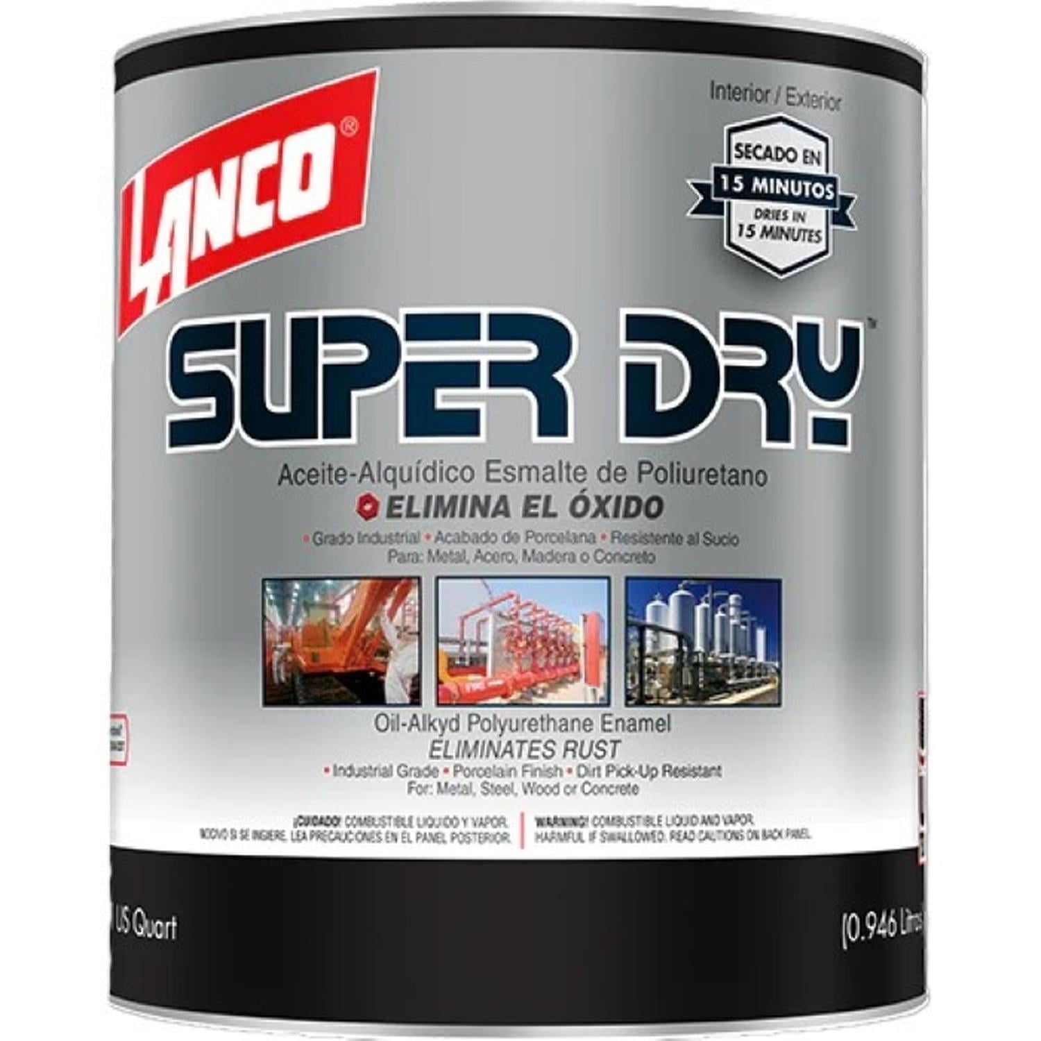 Esmalte Poliuretano Super Dry Blanco 1/4gl 946ml Lanco