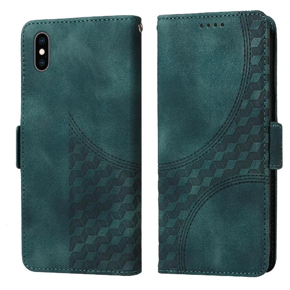 Carcasa Foxdock Iphone Xs Max De Cuero Pu, Diseño Acolchado Clásico, Protección Contra Caídas Y Rayones