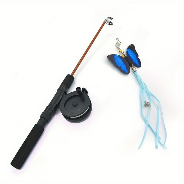 Cat Toy Set Retractable Cat Wand And Butterfly Dragonfly Set For Indoor Funny Cat Sticks