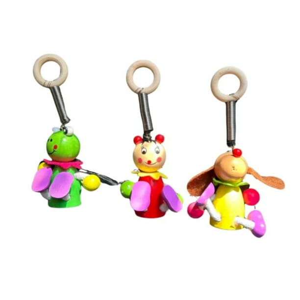 Set Animal Resorte Colgante Juguete Madera Lider