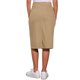 thumbnail image 3 of INSPIRE CHIC Falda Midi de Mezclilla de Cintura Alta para Mujer Falda de Jean Elástica con Abertura Trasera y Bolsillos Caqui 3XL, 3 of 6