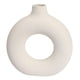 thumbnail image 1 of Jarrón Cerámica Blanca Decoración Moderna Florero 19cm Jhn, 1 of 3