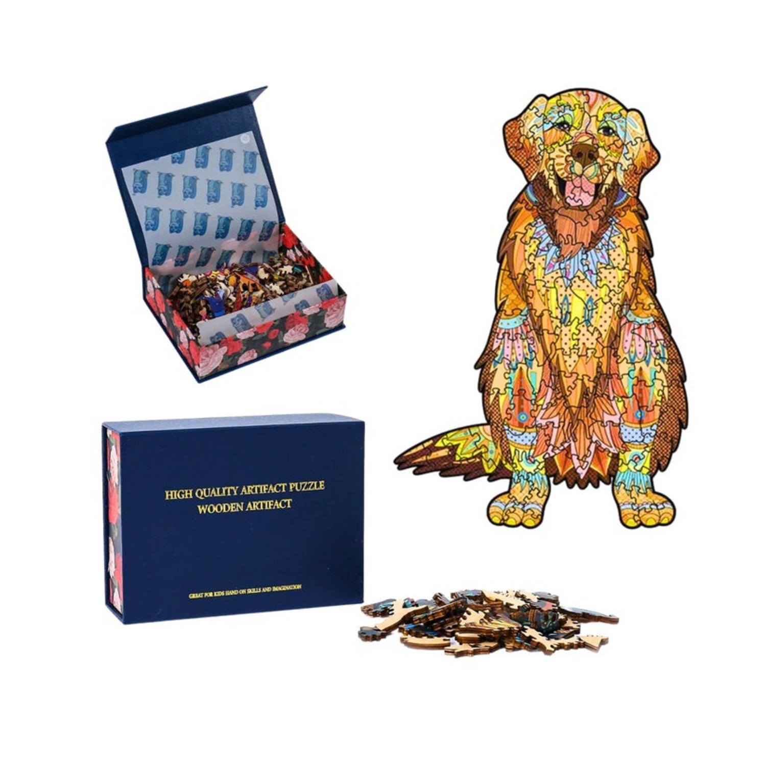 Soleio - Rompecabezas Puzzle De Madera 200 Piezas Perrito