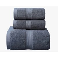 Riqui - Pack 3 Toallas Algodón Grueso Gris Claro