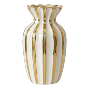 Genérico - Florero Decorativo Elegancia Rayada Lujo Jarrón Adorno Jhn