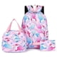 thumbnail image 1 of 3pcs/Set Laptop Backpack Adjustable Strap Fashion Women Nylon Travel Backpack Cute Gradient Work Rucksack for Work School Travel, 1 of 3