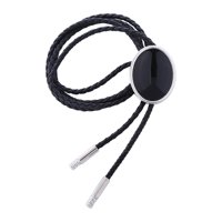 Ioensy - Cowgirl Bolo Tie Corbata Ajustable Con Colgante Para Sudaderas Aniversario Pure Black