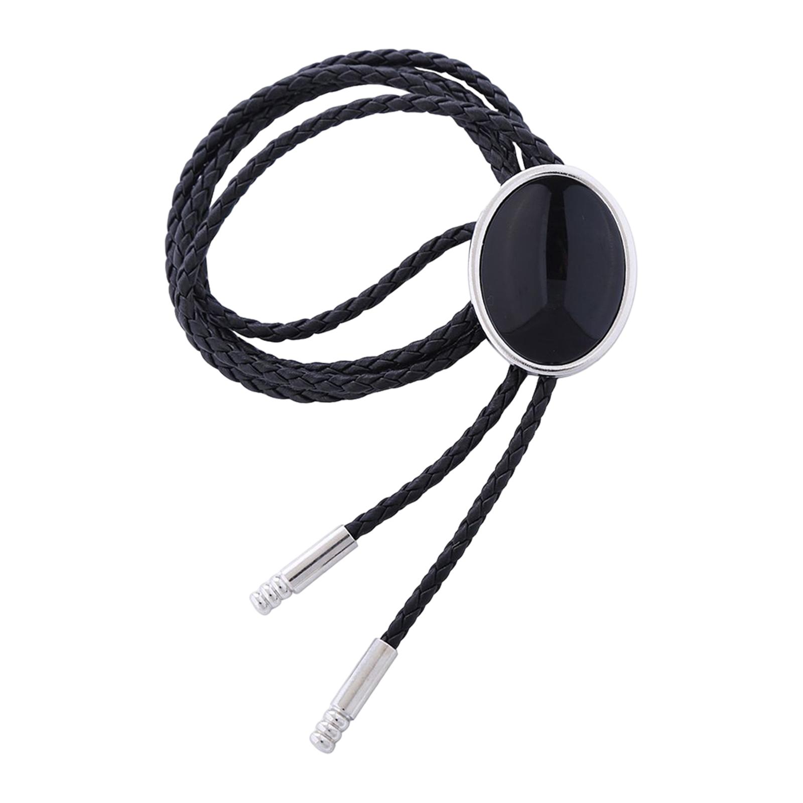Ioensy - Cowgirl Bolo Tie Corbata Ajustable Con Colgante Para Sudaderas Aniversario Pure Black